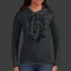 Ladies 100% Ring Spun Cotton Long Sleeve Hooded T Shirt Thumbnail
