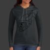 Ladies 100% Ring Spun Cotton Long Sleeve Hooded T Shirt Thumbnail