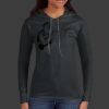 Ladies 100% Ring Spun Cotton Long Sleeve Hooded T Shirt Thumbnail