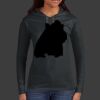 Ladies 100% Ring Spun Cotton Long Sleeve Hooded T Shirt Thumbnail