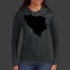 Ladies 100% Ring Spun Cotton Long Sleeve Hooded T Shirt Thumbnail