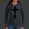 Ladies 100% Ring Spun Cotton Long Sleeve Hooded T Shirt Thumbnail