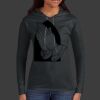 Ladies 100% Ring Spun Cotton Long Sleeve Hooded T Shirt Thumbnail