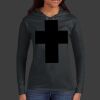 Ladies 100% Ring Spun Cotton Long Sleeve Hooded T Shirt Thumbnail