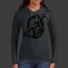 Ladies 100% Ring Spun Cotton Long Sleeve Hooded T Shirt Thumbnail