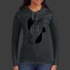 Ladies 100% Ring Spun Cotton Long Sleeve Hooded T Shirt Thumbnail