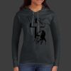 Ladies 100% Ring Spun Cotton Long Sleeve Hooded T Shirt Thumbnail