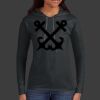 Ladies 100% Ring Spun Cotton Long Sleeve Hooded T Shirt Thumbnail