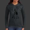 Ladies 100% Ring Spun Cotton Long Sleeve Hooded T Shirt Thumbnail