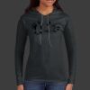 Ladies 100% Ring Spun Cotton Long Sleeve Hooded T Shirt Thumbnail