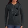 Ladies 100% Ring Spun Cotton Long Sleeve Hooded T Shirt Thumbnail