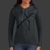 Ladies 100% Ring Spun Cotton Long Sleeve Hooded T Shirt Thumbnail