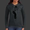 Ladies 100% Ring Spun Cotton Long Sleeve Hooded T Shirt Thumbnail