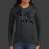 Ladies 100% Ring Spun Cotton Long Sleeve Hooded T Shirt Thumbnail