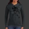 Ladies 100% Ring Spun Cotton Long Sleeve Hooded T Shirt Thumbnail