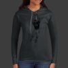 Ladies 100% Ring Spun Cotton Long Sleeve Hooded T Shirt Thumbnail