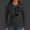 Ladies 100% Ring Spun Cotton Long Sleeve Hooded T Shirt Thumbnail