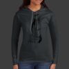 Ladies 100% Ring Spun Cotton Long Sleeve Hooded T Shirt Thumbnail