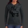 Ladies 100% Ring Spun Cotton Long Sleeve Hooded T Shirt Thumbnail