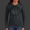 Ladies 100% Ring Spun Cotton Long Sleeve Hooded T Shirt Thumbnail