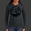 Ladies 100% Ring Spun Cotton Long Sleeve Hooded T Shirt Thumbnail