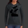 Ladies 100% Ring Spun Cotton Long Sleeve Hooded T Shirt Thumbnail
