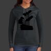 Ladies 100% Ring Spun Cotton Long Sleeve Hooded T Shirt Thumbnail