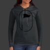 Ladies 100% Ring Spun Cotton Long Sleeve Hooded T Shirt Thumbnail