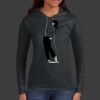 Ladies 100% Ring Spun Cotton Long Sleeve Hooded T Shirt Thumbnail