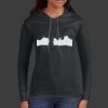 Ladies 100% Ring Spun Cotton Long Sleeve Hooded T Shirt Thumbnail