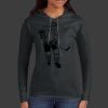 Ladies 100% Ring Spun Cotton Long Sleeve Hooded T Shirt Thumbnail