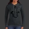 Ladies 100% Ring Spun Cotton Long Sleeve Hooded T Shirt Thumbnail