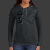 Ladies 100% Ring Spun Cotton Long Sleeve Hooded T Shirt Thumbnail