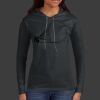 Ladies 100% Ring Spun Cotton Long Sleeve Hooded T Shirt Thumbnail