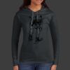 Ladies 100% Ring Spun Cotton Long Sleeve Hooded T Shirt Thumbnail