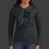 Ladies 100% Ring Spun Cotton Long Sleeve Hooded T Shirt Thumbnail