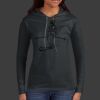 Ladies 100% Ring Spun Cotton Long Sleeve Hooded T Shirt Thumbnail