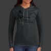 Ladies 100% Ring Spun Cotton Long Sleeve Hooded T Shirt Thumbnail