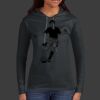 Ladies 100% Ring Spun Cotton Long Sleeve Hooded T Shirt Thumbnail