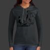 Ladies 100% Ring Spun Cotton Long Sleeve Hooded T Shirt Thumbnail