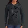 Ladies 100% Ring Spun Cotton Long Sleeve Hooded T Shirt Thumbnail