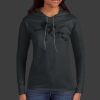 Ladies 100% Ring Spun Cotton Long Sleeve Hooded T Shirt Thumbnail