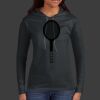 Ladies 100% Ring Spun Cotton Long Sleeve Hooded T Shirt Thumbnail