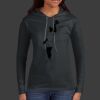 Ladies 100% Ring Spun Cotton Long Sleeve Hooded T Shirt Thumbnail