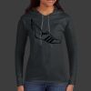 Ladies 100% Ring Spun Cotton Long Sleeve Hooded T Shirt Thumbnail