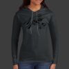 Ladies 100% Ring Spun Cotton Long Sleeve Hooded T Shirt Thumbnail