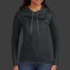 Ladies 100% Ring Spun Cotton Long Sleeve Hooded T Shirt Thumbnail