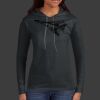 Ladies 100% Ring Spun Cotton Long Sleeve Hooded T Shirt Thumbnail
