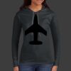 Ladies 100% Ring Spun Cotton Long Sleeve Hooded T Shirt Thumbnail