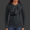 Ladies 100% Ring Spun Cotton Long Sleeve Hooded T Shirt Thumbnail
